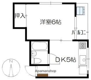 大方マンション【5階】の間取り