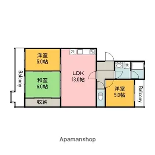 シャトウ香【203号室】の間取り