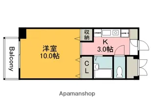 サンスペアリアビル【6階】の間取り