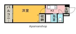シャローム五日市【2階】の間取り