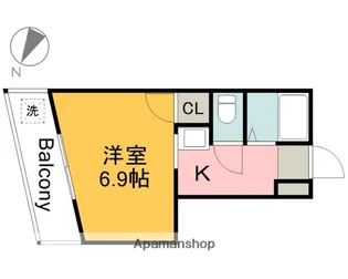 ダイヤレジデンス五日市【4階】の間取り