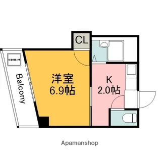 ダイヤレジデンス五日市【409号室】の間取り