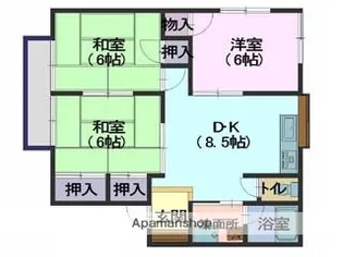 第2エレガントヤマサキ【2階】の間取り