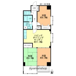コーポマルゼン【201号室】の間取り