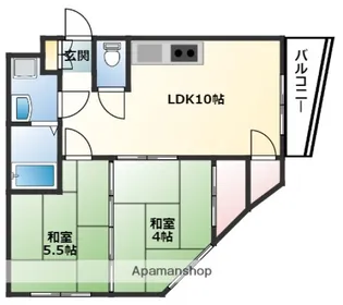 西観音ビル【4階】の間取り