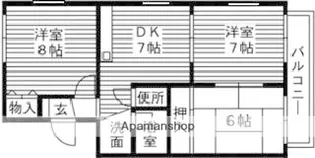 グリーンハイツ舟入【1階】の間取り