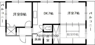 グリーンハイツ舟入【3階】の間取り