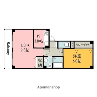 フォブール五日市駅前【4階】の間取り