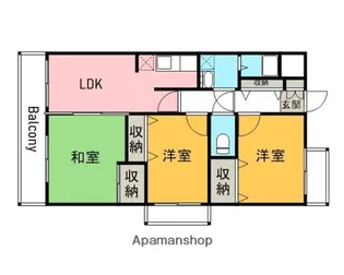 ヒューマンズ地御前【404号室】の間取り