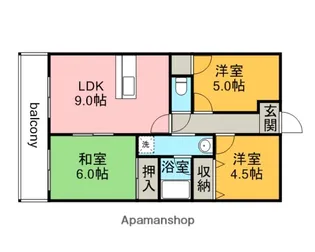 ヒューマンズ地御前【303号室】の間取り