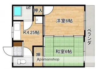 嵯峨野ハイツ【3階】の間取り