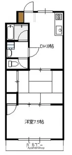 第1植木コーポ【4階】の間取り
