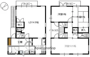 広島県広島市佐伯区八幡東2丁目【一戸建】の間取り