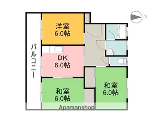 サンハイツ井東【3階】の間取り