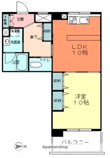 グロリアス十日市【1002号室】の間取り