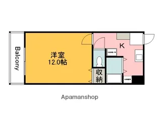第二タウン皆賀【3階】の間取り