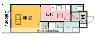 クレアーレヴェント金剛寺【1階】の間取り
