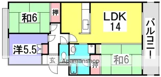 広島県広島市西区井口3丁目【マンション】の間取り