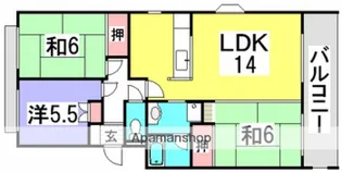 広島県広島市西区井口3丁目【マンション】の間取り