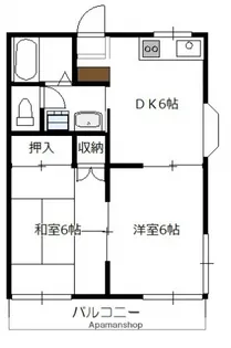 リベルジュ三筋【2階】の間取り
