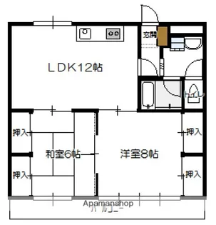 ビューハイツ寺本【3階】の間取り