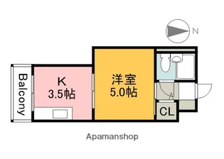 舟入 松尾ビル【206号室】の間取り