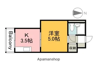 舟入 松尾ビル【6階】の間取り