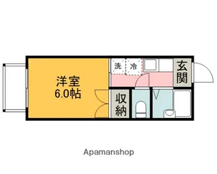 サマックス絵夢【201号室】の間取り