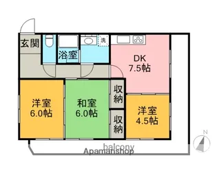 プログレス利松【303号室】の間取り