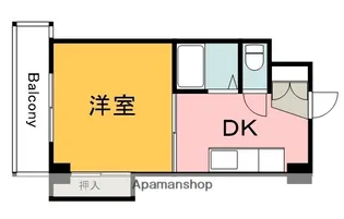 1DKの間取り画像