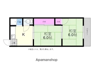 泊野ビル【5階】の間取り
