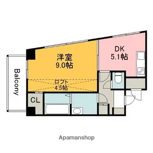 DOLCE廿日市【303号室】の間取り