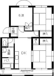 阿瀬波コーポ【3階】の間取り