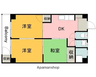 ブランドール ナルミ【2階】の間取り