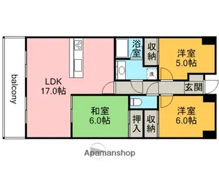 クレセント海老園【704号室】の間取り