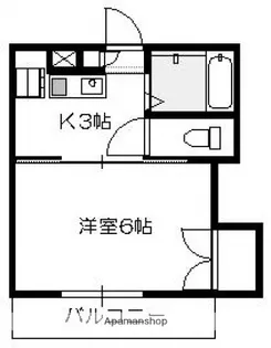 シングルピア五日市【7階】の間取り