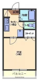 エコーハイツ【1階】の間取り