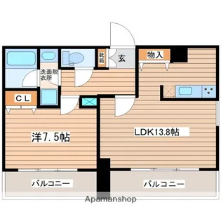 シトラスシャトーハシモト【202号室】の間取り
