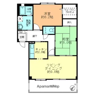 フォブール上田【1階】の間取り