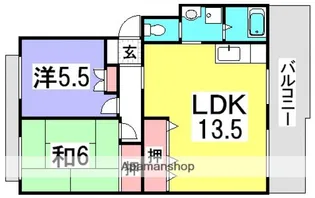 広島県広島市西区井口台1丁目【マンション】の間取り