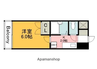 グランディールKY【4階】の間取り