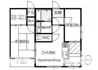 コスミック【7階】の間取り