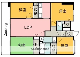 ナタリーマリナタウンウエストデッキ【C914号室】の間取り