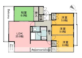 ウェール庚午【3階】の間取り