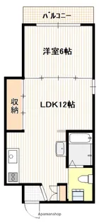 バロックワークス(旧笹原ビルⅡ)【503号室】の間取り