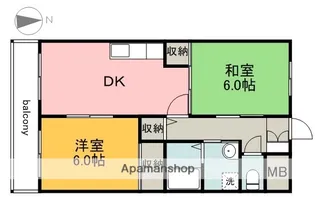 パレ広瀬【3階】の間取り