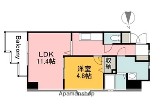 エスポアール庚午【2階】の間取り