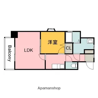 エスポアール庚午【8階】の間取り