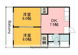 サンシャイン中央Ⅱ【201号室】の間取り