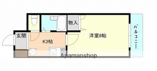 ステューディオ長束【1階】の間取り